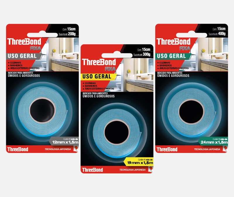 ThreeBond Fixa Fitas Dupla Face Uso Geral